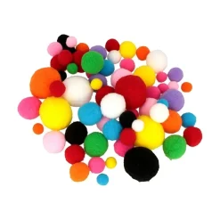 Set 220 pompones Goma Eva Fofuchas