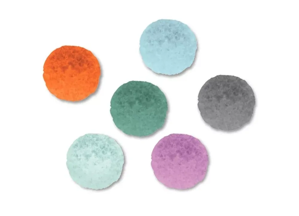 Clearance Set 60 Pompones De Colores Dinos & Co 1cm Goma Eva Fofuchas