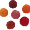 Hot Set 30 Pompones De Lana Afieltrada Rojos 1,5cm Goma Eva Fofuchas