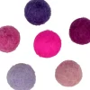 Hot Set 30 Pompones De Lana Afieltrada Morados 1,5cm Goma Eva Fofuchas