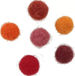 Best Set 60 Pompones De Lana Afieltrada Rojos 1cm Goma Eva Fofuchas