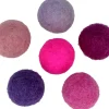 Discount Set 12 Pompones De Lana Afieltrada Morados 2,5cm Goma Eva Fofuchas