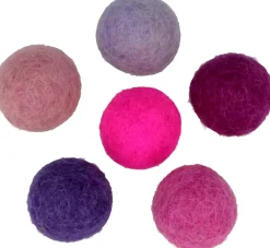 Discount Set 12 Pompones De Lana Afieltrada Morados 2,5cm Goma Eva Fofuchas