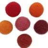 Clearance Set 12 Pompones De Lana Afieltrada Rojos 2,5cm Goma Eva Fofuchas