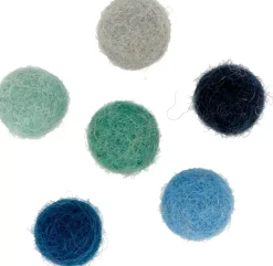 Online Set 30 Pompones De Lana Afieltrada Azules 1,5cm Goma Eva Fofuchas