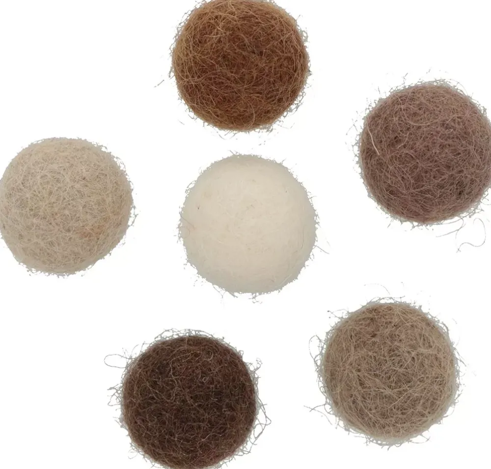 Sale Set 30 Pompones De Lana Afieltrada Marrones 1,5cm Goma Eva Fofuchas