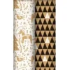 Set 2 rollos Papel de Regalo Tiny Rolls Navidad Blanco y Negro Navidad