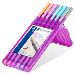 Clearance Set 6 Rotuladores Calibrados pastel Triplus Fineliner Rotuladores