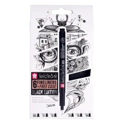 Discount Set 6 rotuladores calibrados Pigma Micron Black Edition Rotuladores