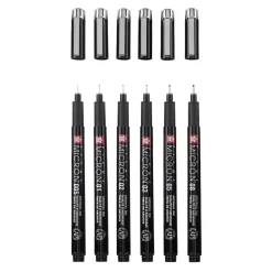 Discount Set 6 rotuladores calibrados Pigma Micron Black Edition Rotuladores