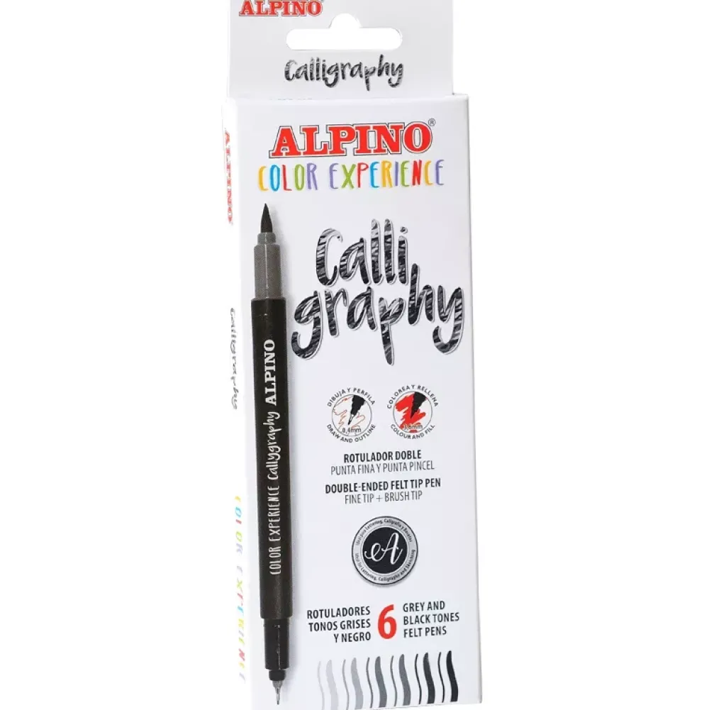 Clearance Set 6 Rotuladores Caligrafía Doble Punta Color Experience Rotuladores