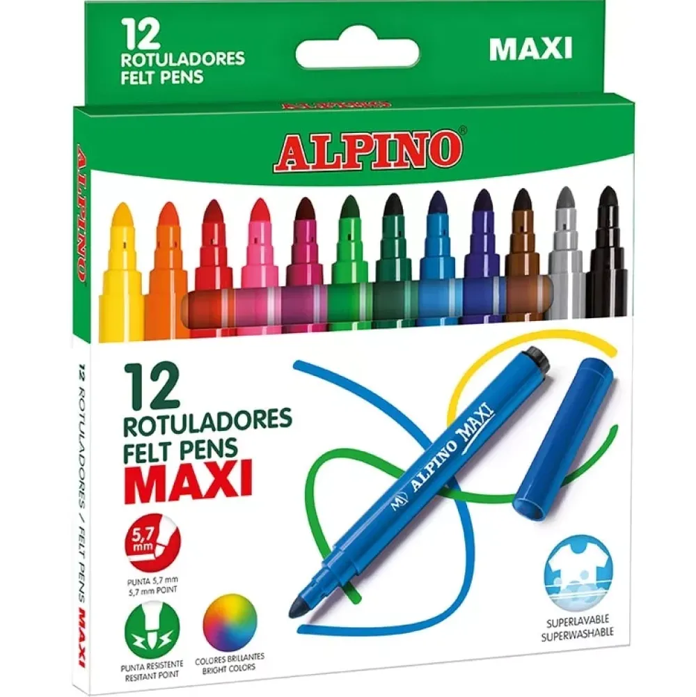 Discount Set 12 rotuladores colores surtidos Maxi Rotuladores