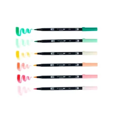 Clearance Set 5+1 rotuladores Dual Brush Just Peachy Rotuladores