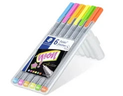 New Set 6 Rotuladores Fineliner Neón Triplus Rotuladores