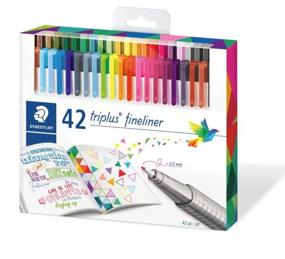 Hot Set 42 Rotuladores Fineliner Triplus Rotuladores