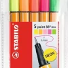 Online Set 5 Rotuladores Fluorescentes Point 88 Mini Rotuladores