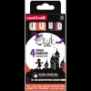 Hot Set 4 Rotuladores Halloween PWE5M Uni Chalk Posca Rotuladores