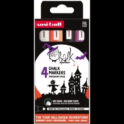 Hot Set 4 Rotuladores Halloween PWE5M Uni Chalk Posca Rotuladores