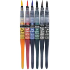 Clearance Set 6 Rotuladores Ink Brush Iridiscentes Rotuladores