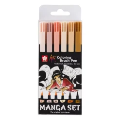 Clearance Set 6 Rotuladores Koi Brush Pen Manga Rotuladores
