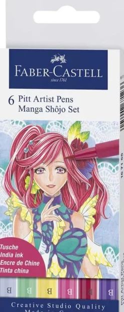 Outlet Set 6 rotuladores Manga Shôjo Pitt Artist Pen Rotuladores