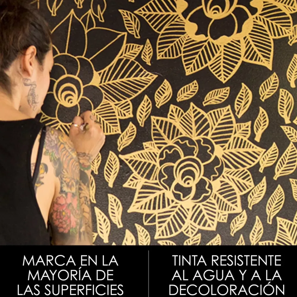 Sale Set 3 Rotuladores Permanentes Metálicos Punta Fina Rotuladores|Pinturas Para Tela Y Seda