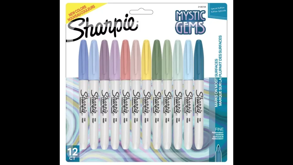 New Set 12 Rotuladores Permanentes Punta Fina Mystic Gems Pinturas Para Tela Y Seda