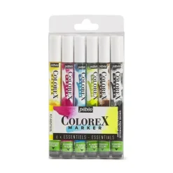New Set 6 Rotuladores pincel acuarelables Essentials Colorex Rotuladores