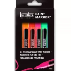 Clearance Set 6 rotuladores punta fina Fluorescente Rotuladores