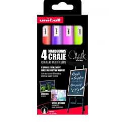 Hot Set 4 Rotuladores surtidos PWE5M Uni Chalk Posca Rotuladores