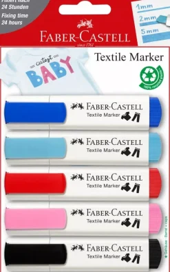Discount Set 5 Rotuladores Textil Baby Party Textile Marker Pinturas Para Tela Y Seda