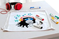 Best Set 5 Rotuladores Textiles Colores Primarios Textile Marker Pinturas Para Tela Y Seda