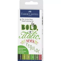Sale Set 6 rotuladores Tonos verdes Pitt Artist Pen Hand Lettering Rotuladores