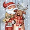 Hot Set 20 Servilletas de papel Santa & Reindeer 33x33cm Navidad