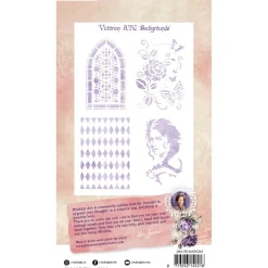 New Set 4 stencils ATC Backgrounds Victorian Dreams Plantillas