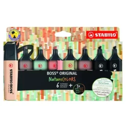 Discount Set 8 Subrayadores Boss Original NatureColors Rotuladores