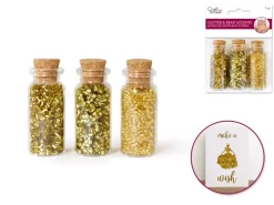Best Set 3 tarros con Cuentas y Semillas Oro Bisutería