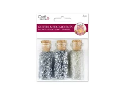 Clearance Set 3 tarros con Cuentas y Semillas Plata Bisutería