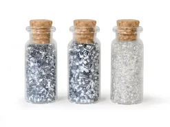 Clearance Set 3 tarros con Cuentas y Semillas Plata Bisutería
