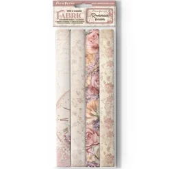 Hot Set 4 Telas de Encuadernar Romance Forever 30x30cm Telas, Sedas Y Fieltro