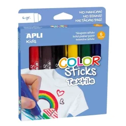 Best Set 6 témperas sólidas textiles colores surtidos 6g Pinturas Para Tela Y Seda