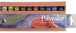 Set 10 Tubos Acrílicos Polycolor 20ml Pinturas Acrílicas