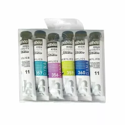 Outlet Set 6 Tubos Acrílicos Studio Acrylics Dyna 20ml Pinturas Acrílicas