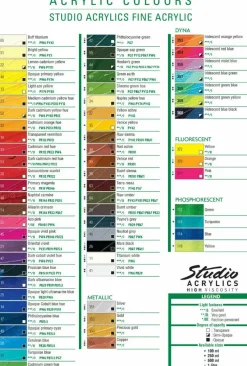 Best Set 30 Tubos Acrílicos Studio Acrylics + Pincel 20ml Pinturas Acrílicas