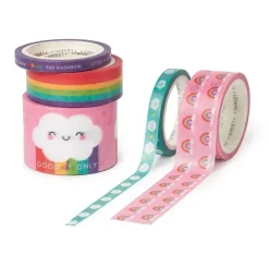Hot Set 5 Washi Tape Tape By Tape Cute Rainbow Decoupage|Papeles