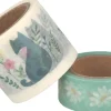 New Set 2 Washi Tapes Gatos Life is Simple Decoupage