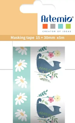 New Set 2 Washi Tapes Gatos Life is Simple Decoupage