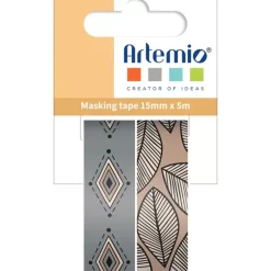 Online Set 2 washi tapes Hojas Boho Decoupage|Papeles