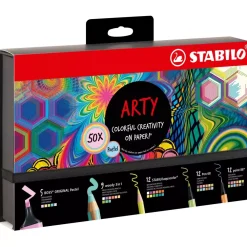 Outlet Set Arty 50 Rotuladores Boss Original Pastel, Aquacolor, Pen 68 y Point 88 Creative Set Rotuladores