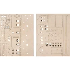 Outlet Set Casitas Madera 3D Maderas|Organización
